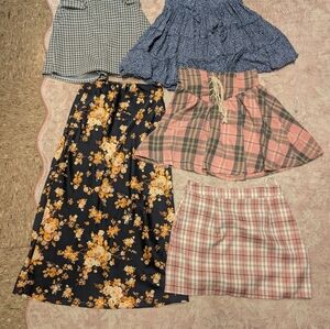 Floral and Plaid Women's Skirt Collection